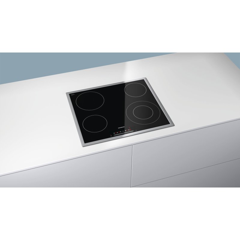 Siemens ET645NF17 hob Black Stainless steel Built-in Ceramic 4 zone(s)