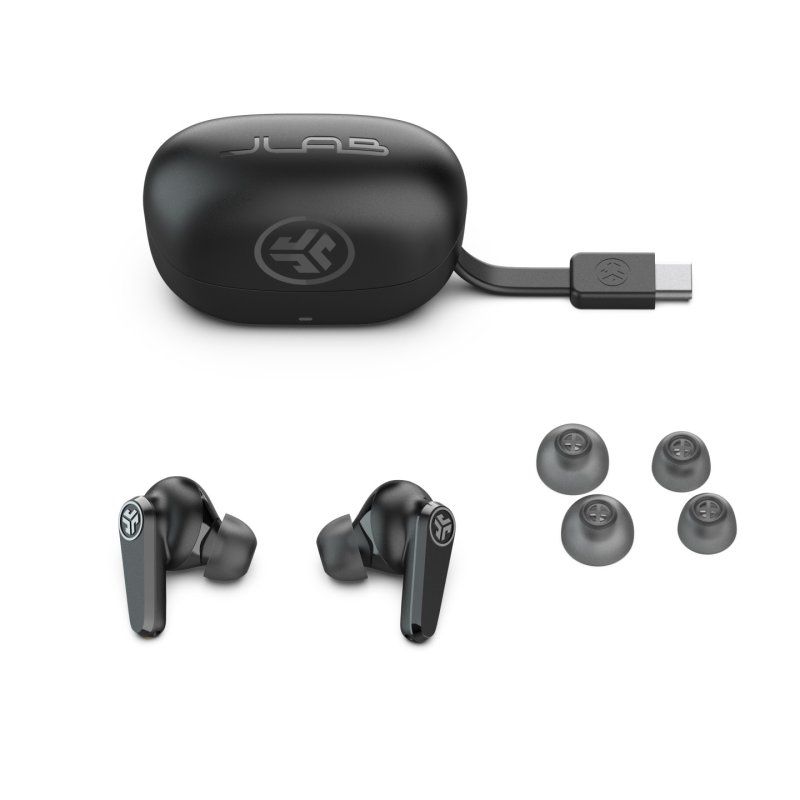 JLab Go Pods ANC Casque True Wireless Stereo (TWS) Ecouteurs Appels/Musique Bluetooth Noir