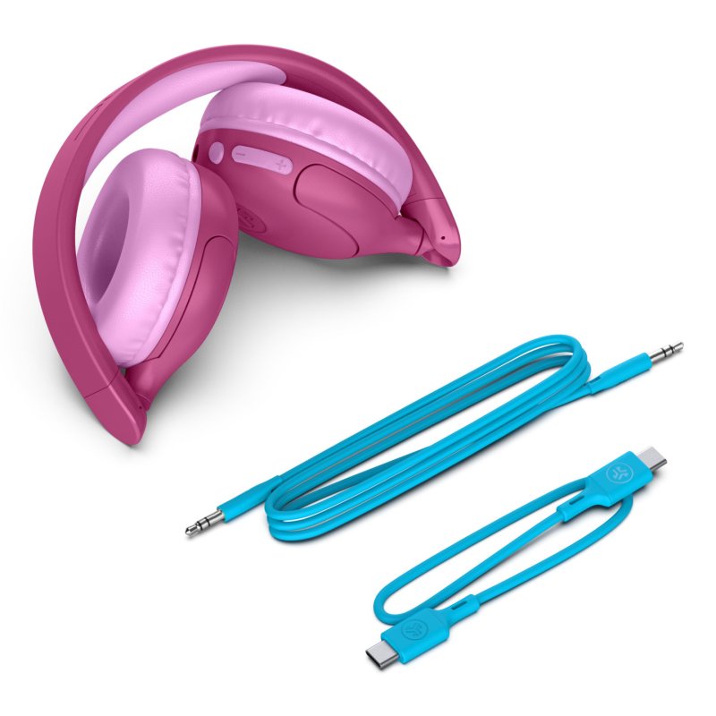 JLab JBuddies Pop Headset Wired & Wireless Head-band Calls/Music USB Type-C Bluetooth Pink