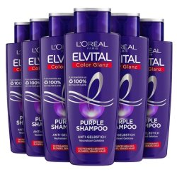 L'Oréal Paris Elvital Shampoo for Blonde, Highlighted, Gray Hair Neutralizes Yellow Tones Color Shine Purple Silver