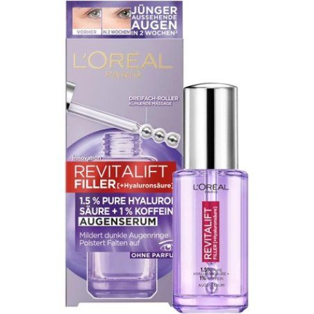 L'Oréal Paris Eye Serum with Hyaluronic Acid and Caffeine for a Radiant Eye Area 20ml