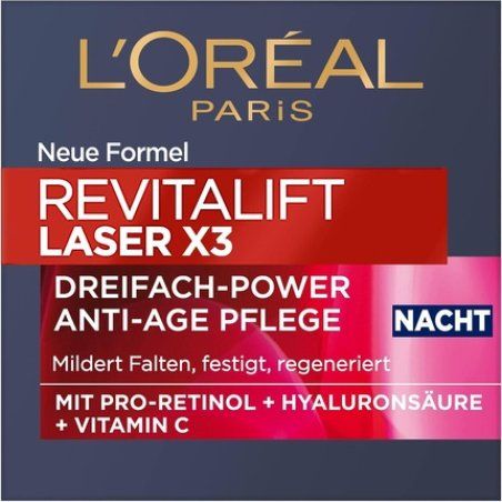 L'Oréal Paris Night Care Firming and Plumping Anti-Ageing Face Care with Triple Effect and SPF 25 50ml