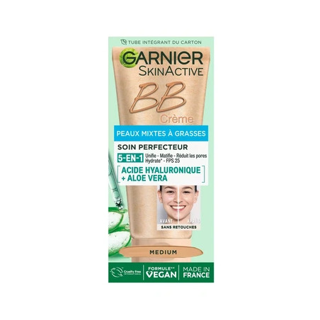 Garnier Bb Cream 5-In-1 For Combination To Oily Skin Medium Shade - 50 Ml