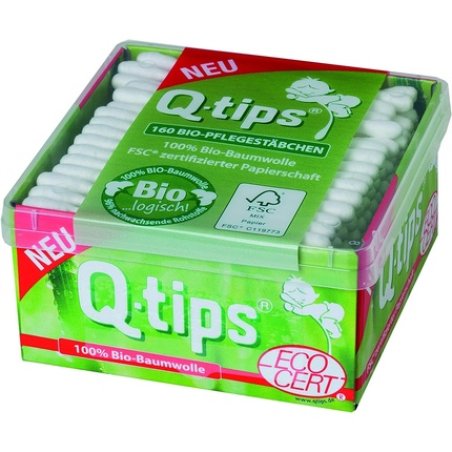 Q-tips Bio Care Sticks Cube Box 160 Sticks
