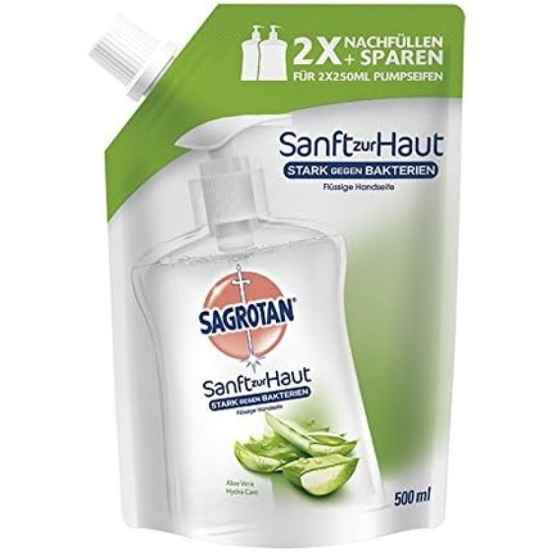 Sagrotan Aloe Vera Liquid Hand Soap Refill Bag 500ml