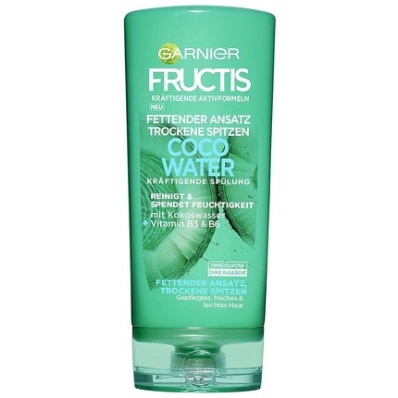 Garnier Fructis FATS Coco Water Strengthening Conditioner for Oily Roots and Dry Ends 200ml