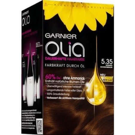 Garnier Olia Permanent Hair Colour 5.35 Warm Chocolate Brown