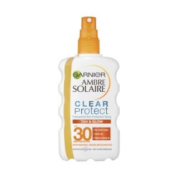 Garnier Ambre Solaire Sunscreen Spray Clear Protect Bronzer SPF 30 200ml