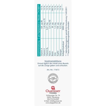 Doppelherz Collagen 3000 Liquid for Skin and Connective Tissue with Vitamin A, Zinc, and Biotin