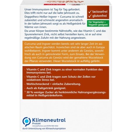 Doppelherz Hot Ginger Turmeric - Vitamin C and Zinc Support Normal Immune Function