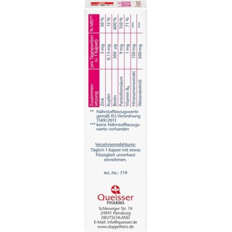 Doppelherz Hair Vital Zinc Millet Seed Extract with Biotin for Hair Maintenance - Copper Supports Hair Color