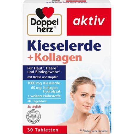Doppelherz Silica Collagen with Biotin for Maintaining Normal Skin and Hair 30 Tablets