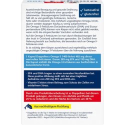 Doppelherz Omega-3 1400 High-Dose Omega-3 Concentrate with Vitamin E 30 Capsules