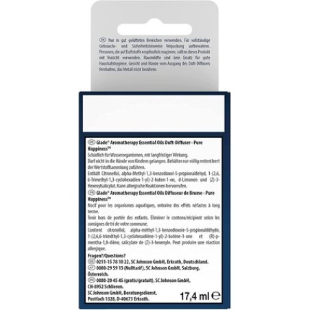 Glade Aromatherapy Essential Oils Fragrance Diffuser Refill, Pure Happiness