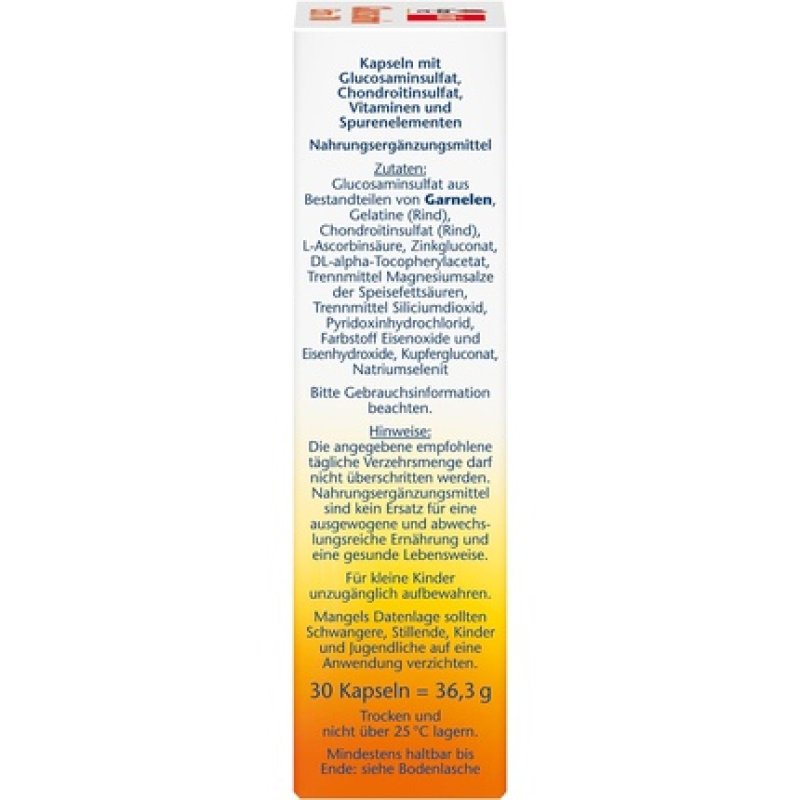 Doppelherz Glucosamine 700 Extra with Chondroitin - With Vitamin C for Normal Cartilage and Bone Function - 30 Tablets