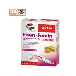 Doppelherz Active Iron-Femin Direct Vitamin C B6 B12 20 Microgranule Packets