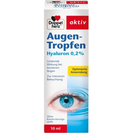 Doppelherz Hyaluron 0.2% Eye Drops - Soothing Relief for Dry Eyes 10ml