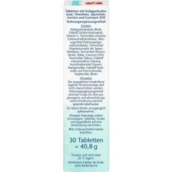 Doppelherz Active Collagen 1000 plus 500mcg Biotin plus Q10 for Skin and Connective Tissue with Copper and Manganese 30