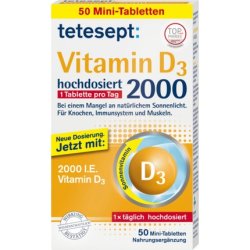 Tetesept Vitamin D3 2000 50 Tablets