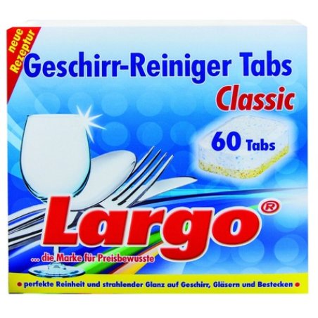 Largo Dishwasher Cleaner Tabs Classic 60 Tabs 18g - Pack of 10
