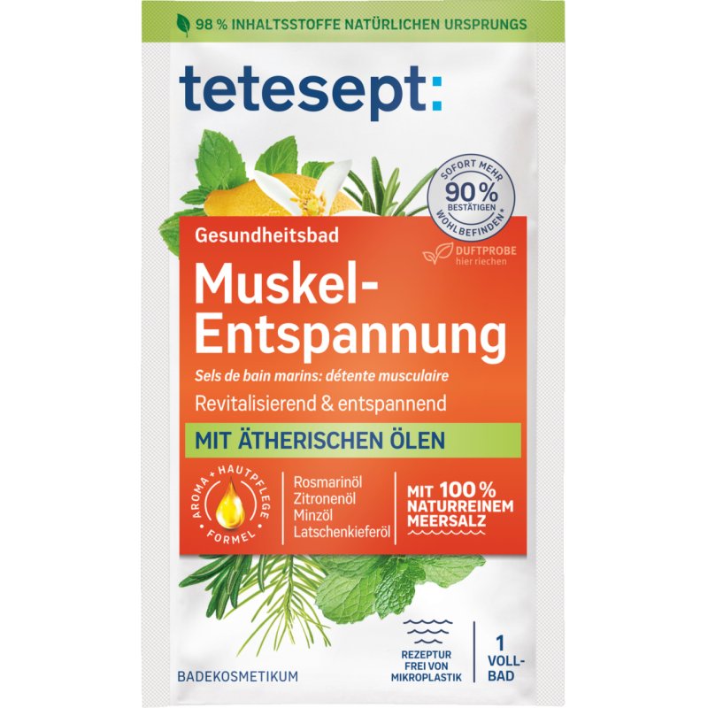 tetesept Sea Salt Muscle Relaxation Bath with Essential Oils 80g