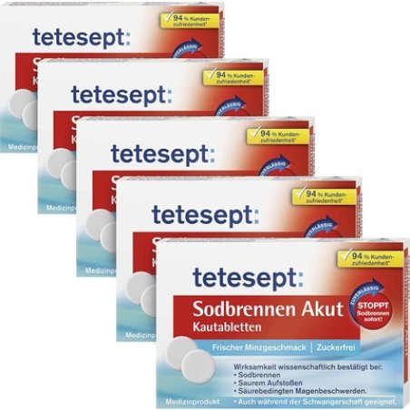 Tetesept Acute Heartburn Chewable Tablets 20 Tablets