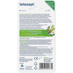 tetesept Cold Spray with 5 Essential Oils for Cold Relief - 1 x 20ml