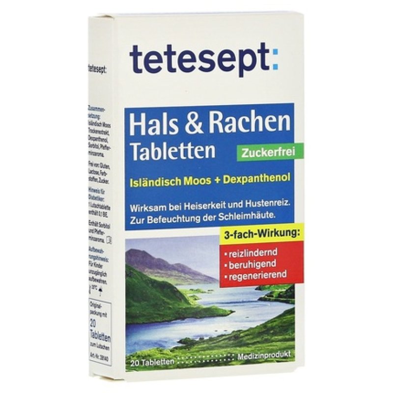 Tetesept Throat and Throat Tablets 20 Pieces