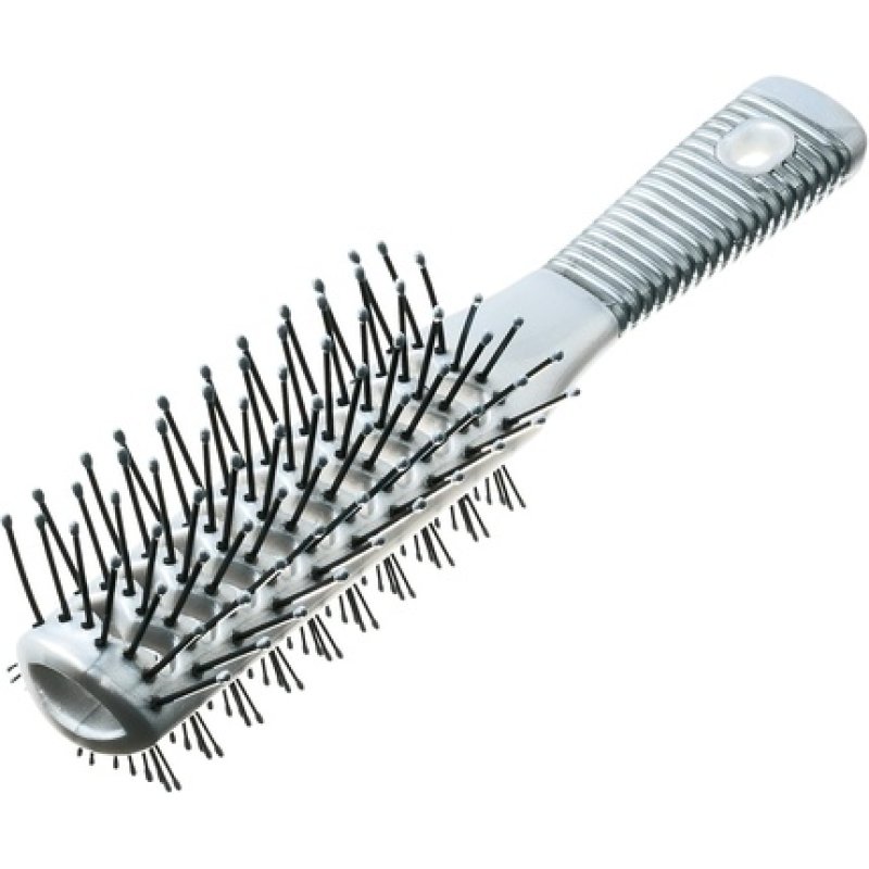 Comair Tunnel Vent Brush Double-Sided Silver Gray