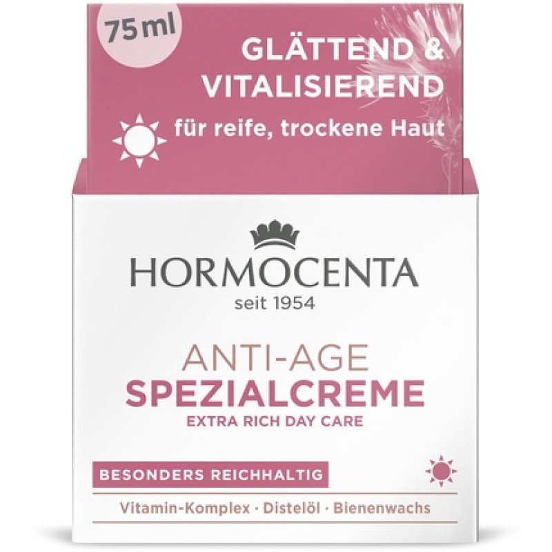 Hormocenta Anti-Age Special Cream 75ml - Vitalizing Anti-Age Care with Vitamin Complex, Beeswax, and Safflower Oil
