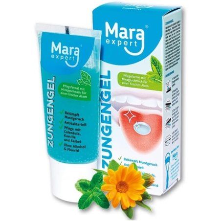 MARA EXPERT Medical Tongue Gel Fights Bacterial Tongue Coatings Cleanses and Nourishes the Tongue with Calendula