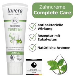 lavera Complete Care Toothpaste without Titanium Dioxide 5x Protection Bio-Mint & Sodium Fluoride Vegan Natural
