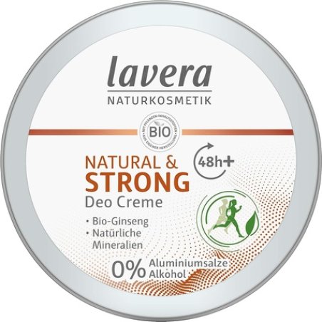 Lavera Deodorant Cream Natural Strong Vegan Organic Ginseng Natural Minerals Without Aluminium 48 Hours Protection 50ml