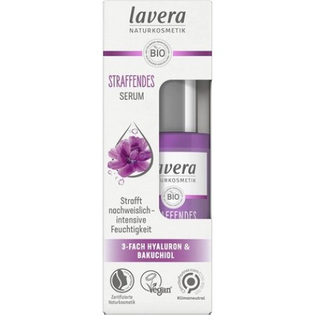 lavera Firming Serum with 3-Fold Hyaluronic Acid and Bakuchiol Power-Active Vegan Natural Cosmetics 30ml