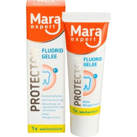 MARA EXPERT PROTECTOR Fluoride Gel 25g High Dose Weekly Cavity Protection Minimizes Sensitivity Mild Mint Flavor