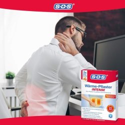 SOS Intense Heat Plaster Extra Strong XXL Heat Plaster Relieves Cramped Muscles and Back Tensions Back Pain 1x2 Heat