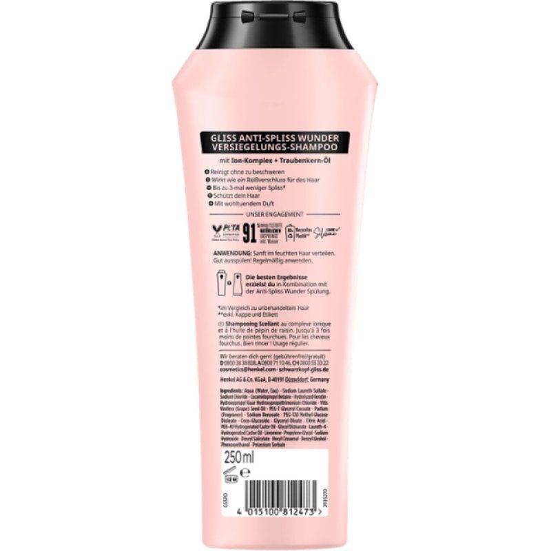 Schwarzkopf 4015100812473 shampooing 250 ml Shampoing Non-professionnel Femmes