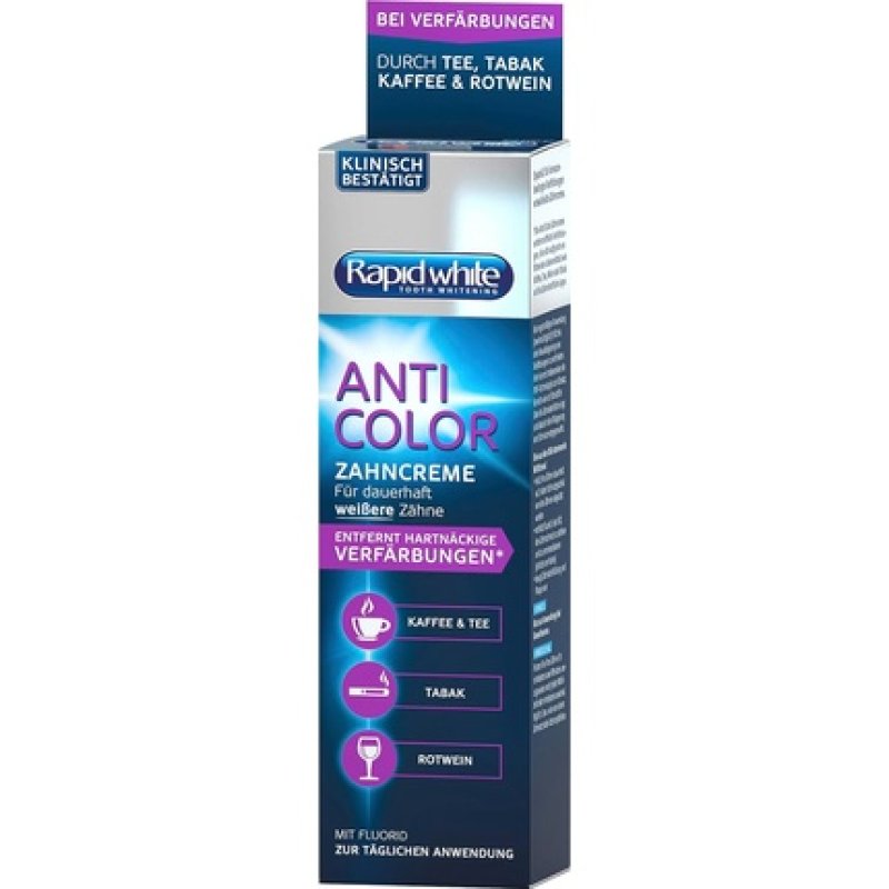 Rapid White Anti Color Toothpaste for Whiter Teeth Without Hydrogen Peroxide 75ml