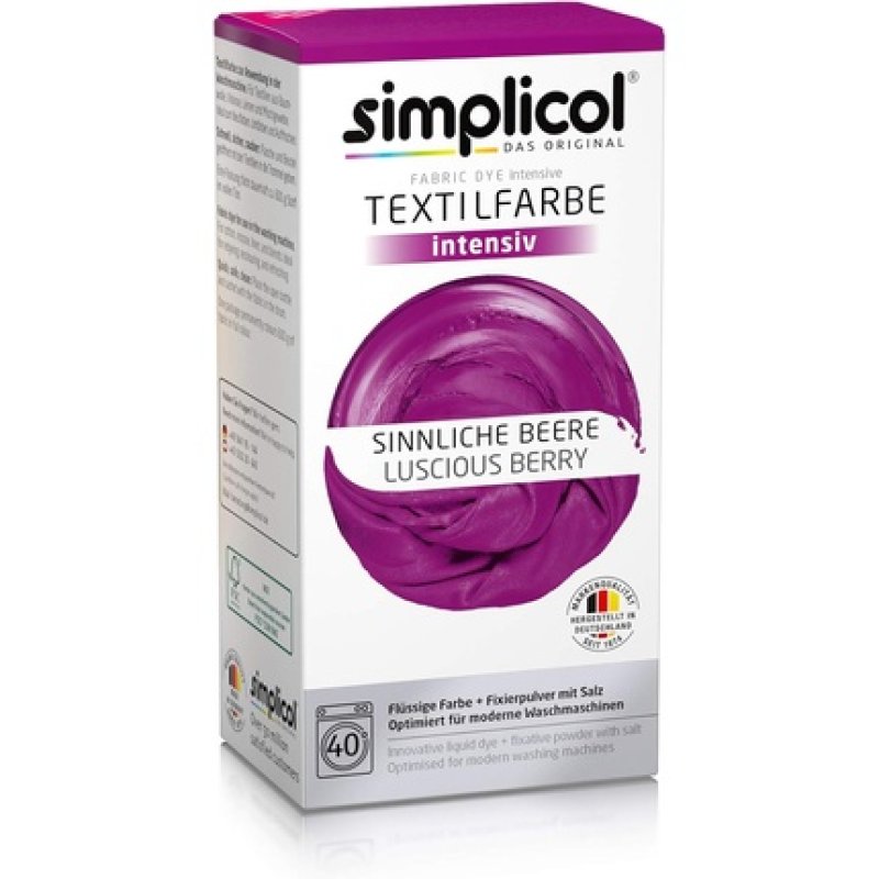 Simplicol Fabric Dye Intensive Luscious Berry Washing Machine Dye Kit 1 Pack 1806