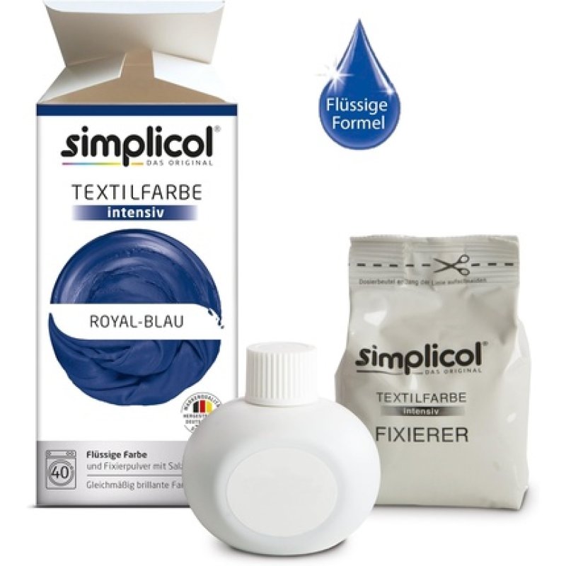Simplicol Fabric Dye Intensive Royal Blue Washing Machine Dye Kit 1 Pack 1809