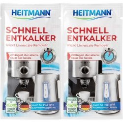 Heitmann Quick Descaler Natural Universal Descaler for Coffee Machines, Kettles, Egg Cookers 15g - Pack of 2