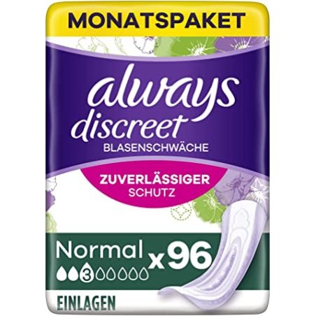 Always Discreet Normal Serviettes hygiéniques pour fuites urinaires Femme