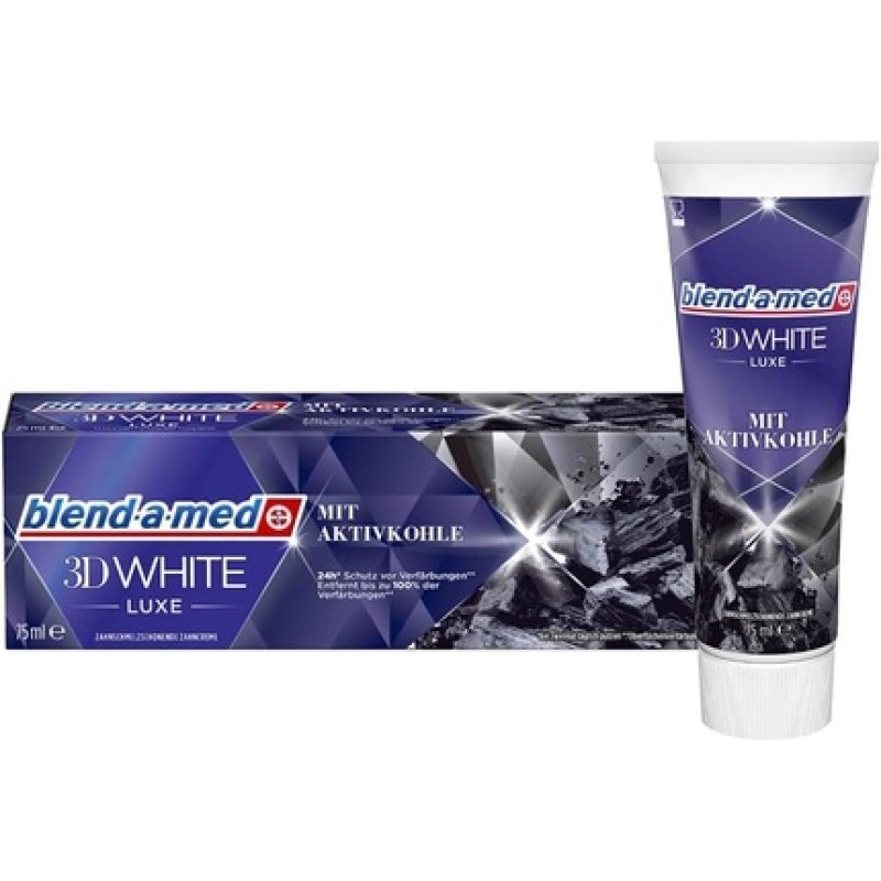 Blend a Med 3D White Luxe with Activated Charcoal Toothpaste 75ml
