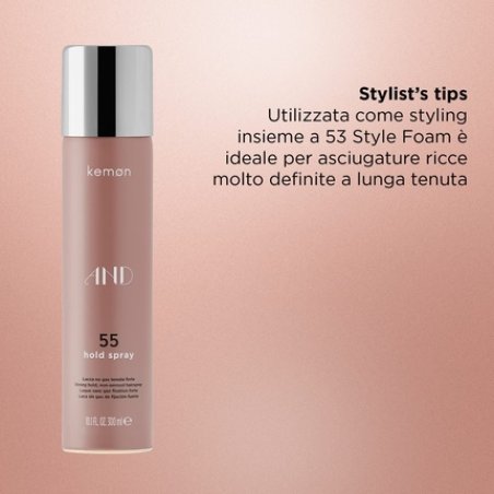 Kemon And Finishing 55 Hold Spray 300ml Strong Hold Non-Aerosol Hairspray