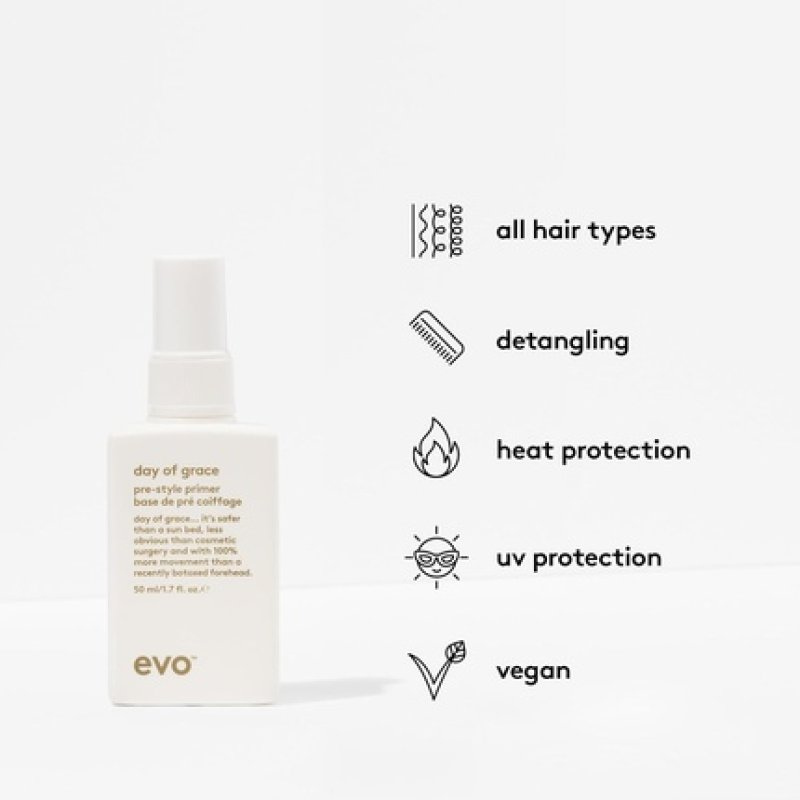 Evo Day Of Grace Prestyle Primer Leave-In Conditioner Heat Protectant Spray