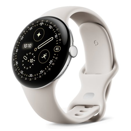 Google Pixel Watch 4 AMOLED 45 mm Numérique Écran tactile Argent Wifi GPS (satellite)