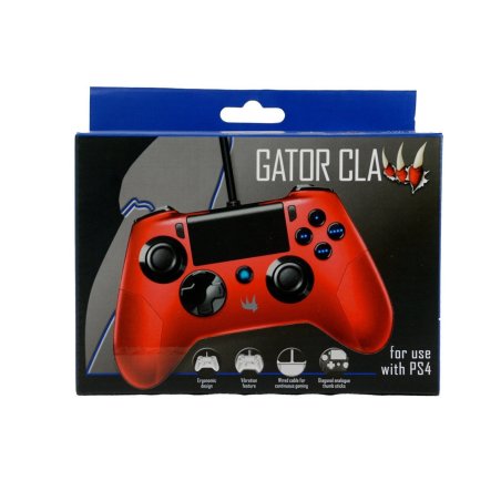 Playstation 4 - Gator Claw Wired Controller (Red) (ORB)