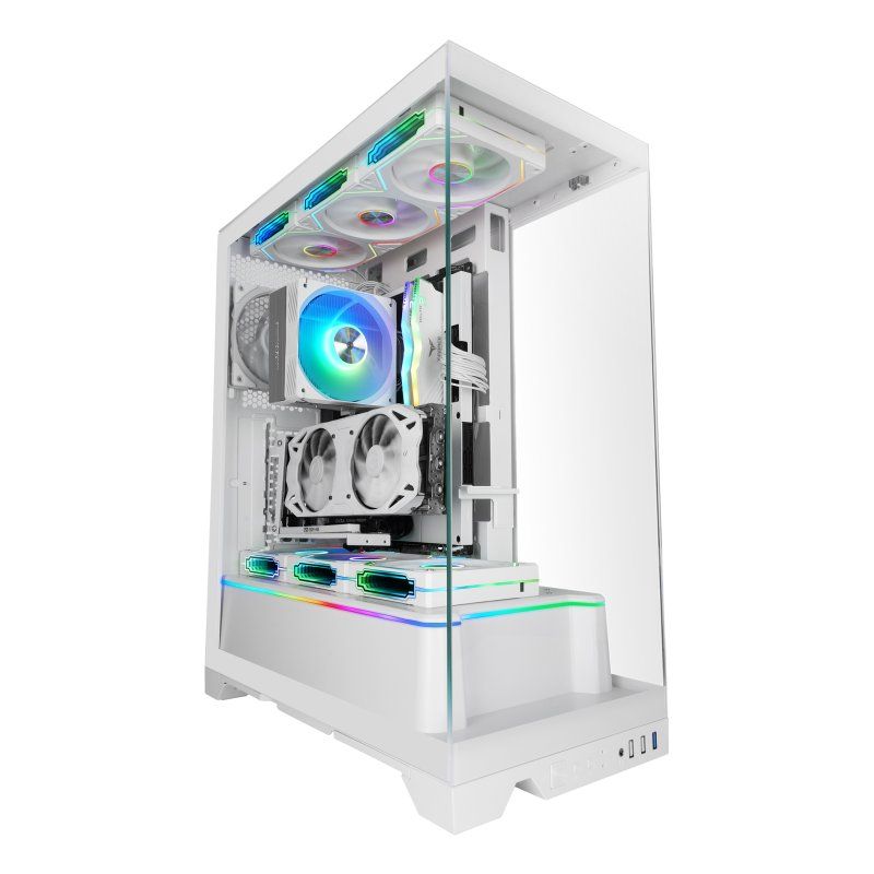 Mars Gaming MCPRISMAW computer case Midi Tower White