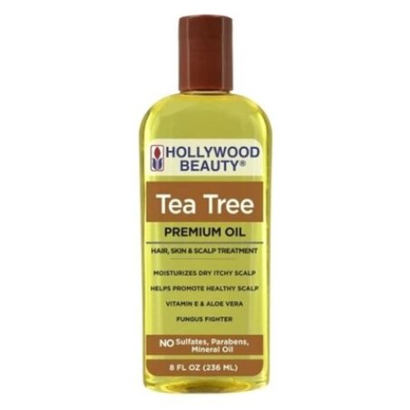 Hollywood Beauty Tea Tree Premium Oil 8oz - Can Be Used for Hair or Body