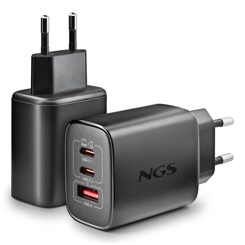 Chargeur secteur NGS Era 2x USB-C 1x USB-A 65W (Noir)